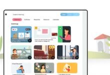 Platform e-learning kreatif dengan tampilan antarmuka yang menampilkan konten lokal Indonesia